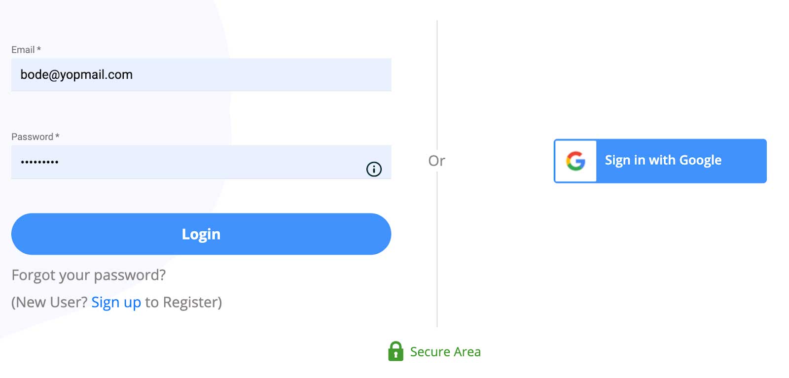 G area password