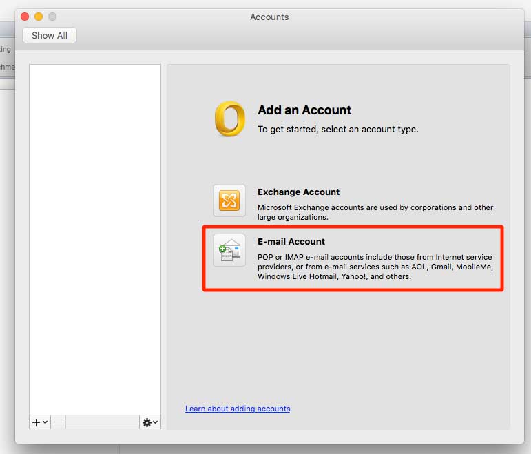 hotmail settings for mac outlook 2011