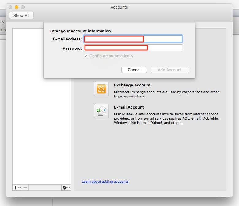 aol mail settings for outlook mac 2011